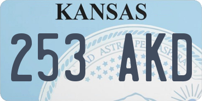 KS license plate 253AKD