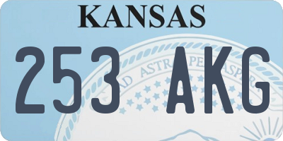 KS license plate 253AKG
