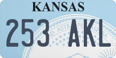KS license plate 253AKL
