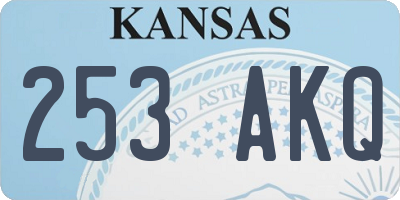KS license plate 253AKQ
