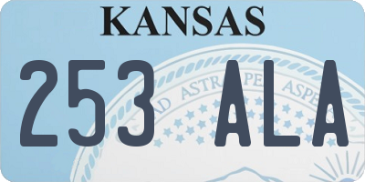 KS license plate 253ALA
