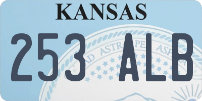 KS license plate 253ALB
