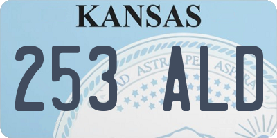 KS license plate 253ALD
