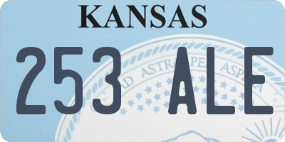 KS license plate 253ALE