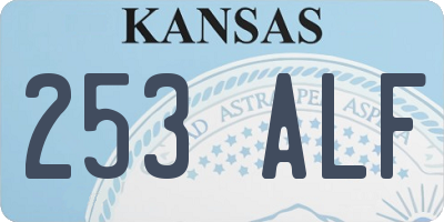KS license plate 253ALF