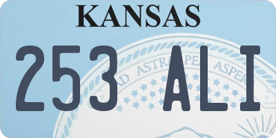KS license plate 253ALI