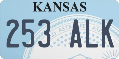 KS license plate 253ALK