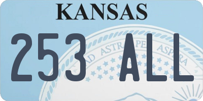 KS license plate 253ALL