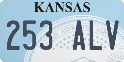KS license plate 253ALV