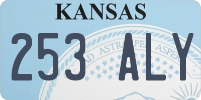 KS license plate 253ALY