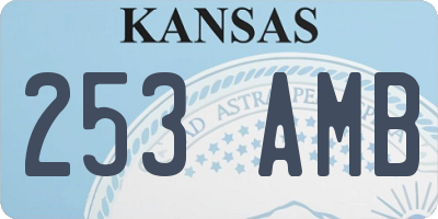 KS license plate 253AMB