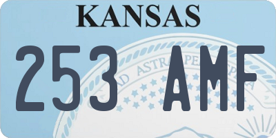 KS license plate 253AMF