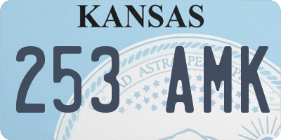 KS license plate 253AMK