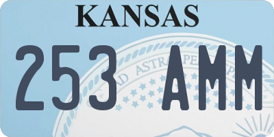 KS license plate 253AMM
