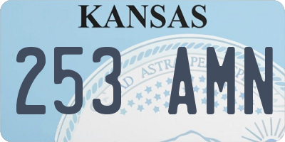 KS license plate 253AMN