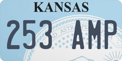 KS license plate 253AMP