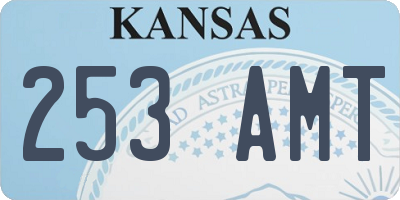 KS license plate 253AMT