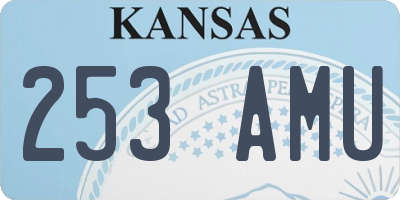 KS license plate 253AMU