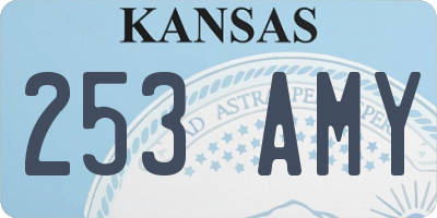 KS license plate 253AMY
