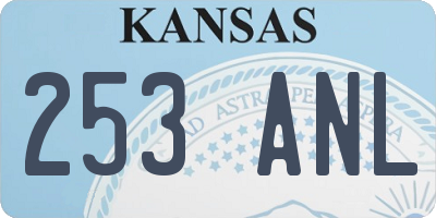 KS license plate 253ANL