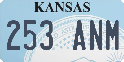 KS license plate 253ANM