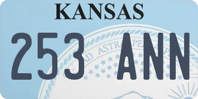 KS license plate 253ANN