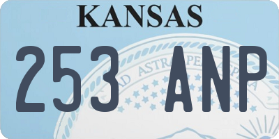 KS license plate 253ANP