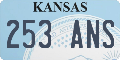 KS license plate 253ANS