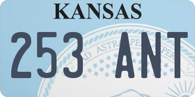 KS license plate 253ANT