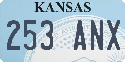 KS license plate 253ANX
