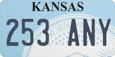 KS license plate 253ANY