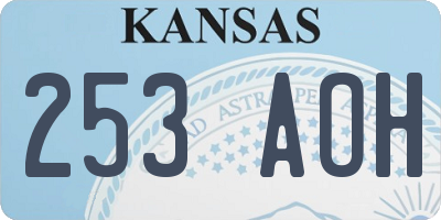 KS license plate 253AOH