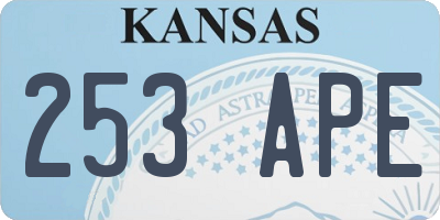 KS license plate 253APE