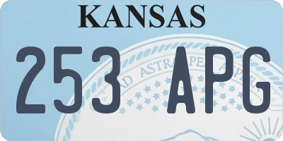 KS license plate 253APG