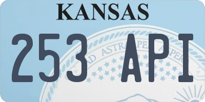 KS license plate 253API