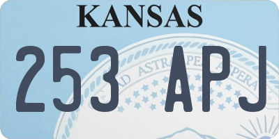 KS license plate 253APJ