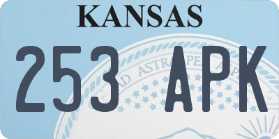 KS license plate 253APK