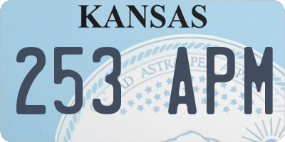 KS license plate 253APM
