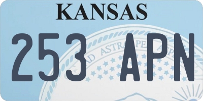 KS license plate 253APN