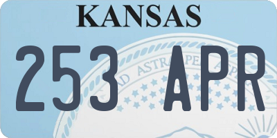 KS license plate 253APR