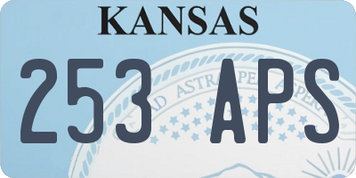 KS license plate 253APS