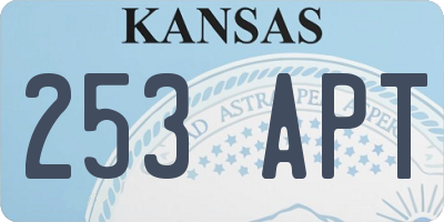 KS license plate 253APT