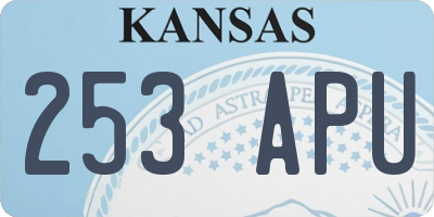 KS license plate 253APU