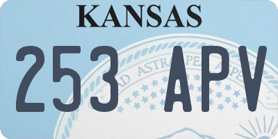 KS license plate 253APV