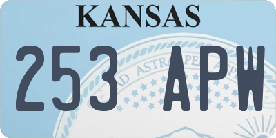 KS license plate 253APW