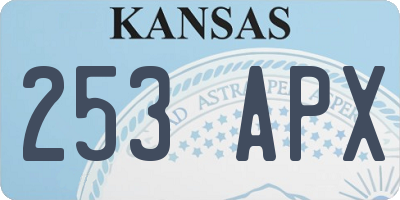 KS license plate 253APX