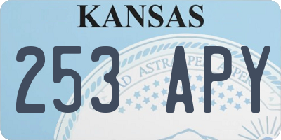 KS license plate 253APY