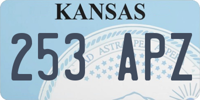 KS license plate 253APZ