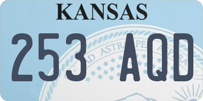 KS license plate 253AQD