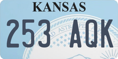 KS license plate 253AQK